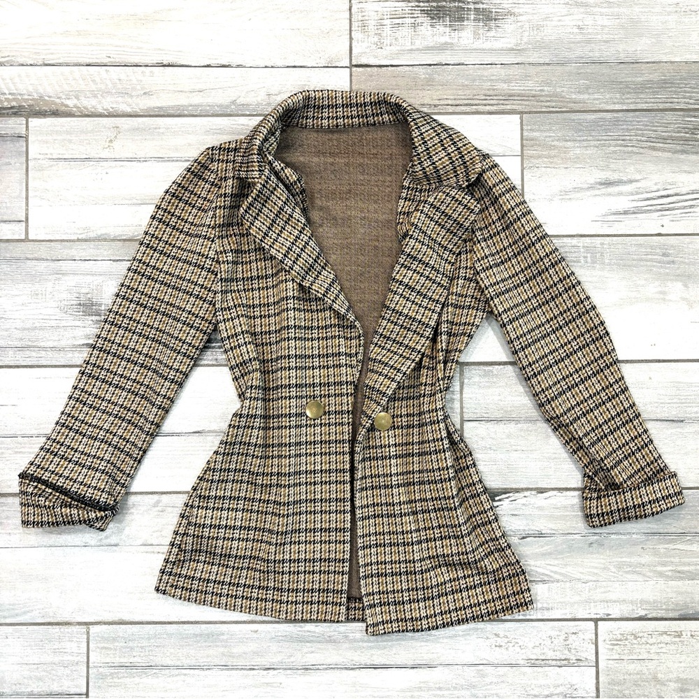 PLAID BLAZER